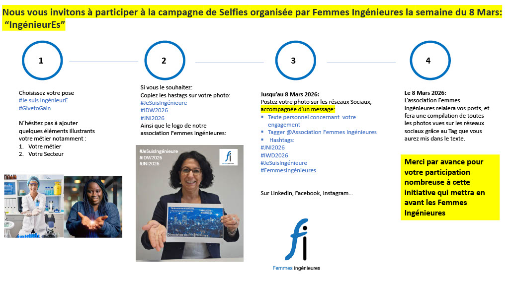 Selfie campaign #GiveToGain ==> Women Engineers Association