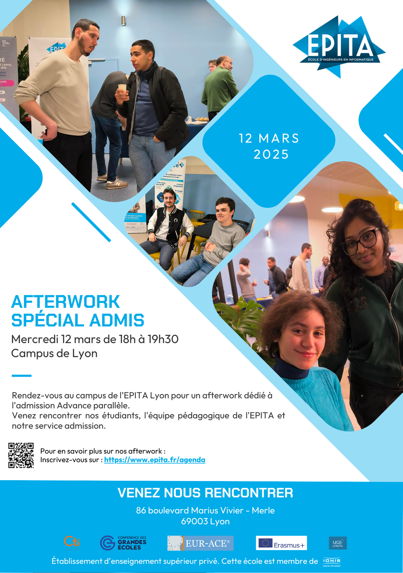 EPITA Campus Lyon : Afterwork spécial admis Advance parallèle Le 12 mars 2025